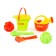 Sanding set No. 155: bucket, strainer, scoop, robberies, 2 molds, watering can, color mix