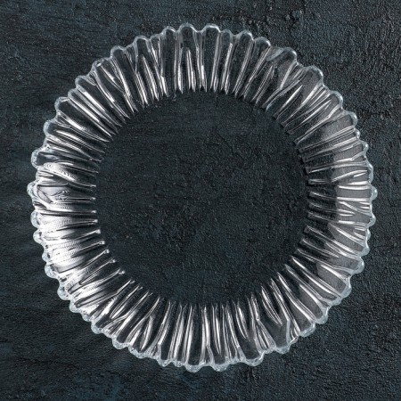 Glass plate Aurora, d = 20.5 cm, the color is transparent