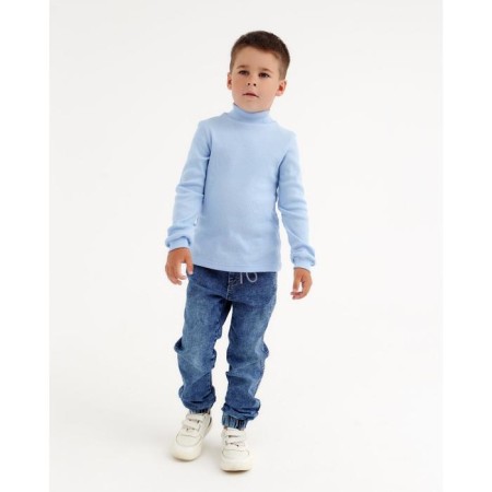 School turtleneck for children, blue color, height 134-3