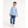 School turtleneck for children, blue color, height 134
