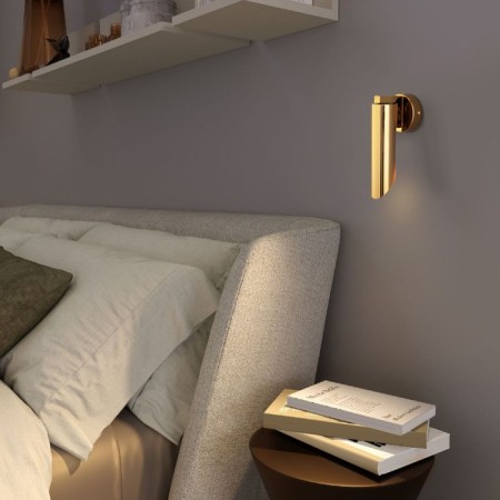 Wall lamp EUROSVET WING 40037/1, E14, 1x60W, 90x80x210 mm, color gold-2