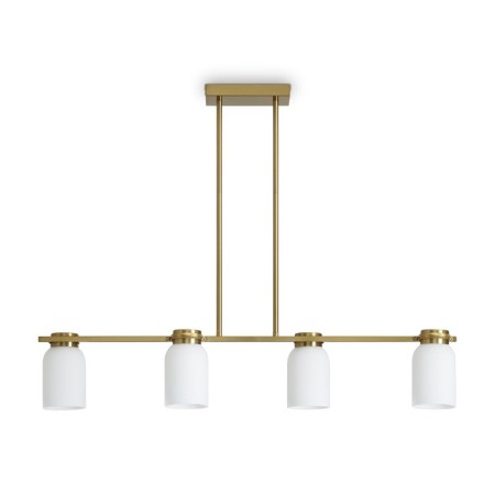 Suspended lamp Freya Fr5446PL-04BS Kamelia, 880x160x680 mm, E14, 4x40W, brass color-6