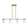 Suspended lamp Freya Fr5446PL-04BS Kamelia, 880x160x680 mm, E14, 4x40W, brass color