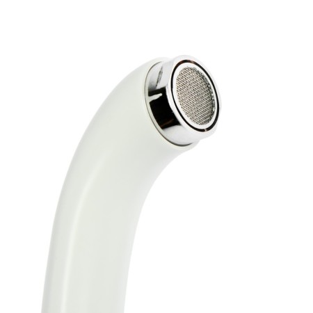 Zein ZC2035 kitchen mixer, pouring "duck", cartridge ceramics 40 mm, white/chrome-3