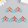 Decor for creativity plastic "Tail of a mermaid with golden lines" orange-blue 3x2.4 cm