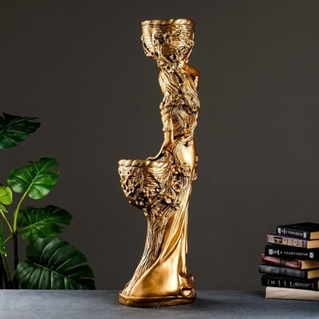 Figure "Girl with two pots", 1.2 l/0.9 l/21x30x96cm bronze-3