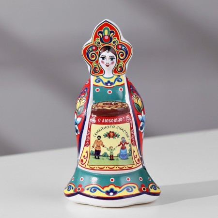 The souvenir doll "with a loaf", 12 cm, ceramics-1