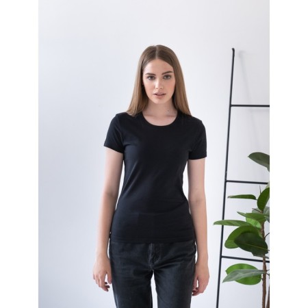 Female T-shirt, size 52, dark blue color-3