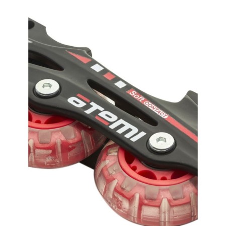 Cross Roller Frame for hockey skates, black-red, size 30-33-2
