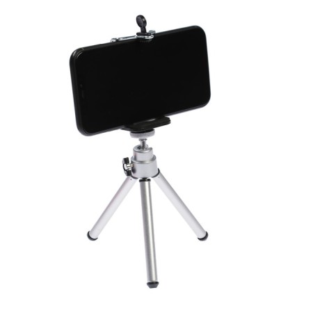 Luazon tripod desktop, for phone, 18 cm, silver