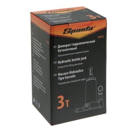 Hydraulic jack sparta, 3 tons, bottle, rise by 180-340 mm-1