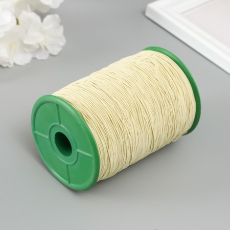 Spandex for beads, length 500 m, col. Pale yellow