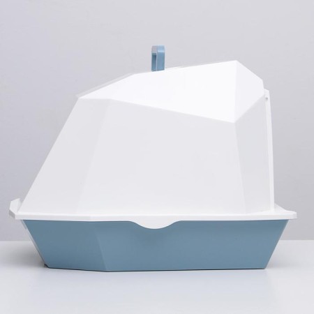 Cata toilet curly closed with a scoop, 54 x 37 x 40 cm, white-gray-1