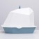 Cata toilet curly closed with a scoop, 54 x 37 x 40 cm, white-gray