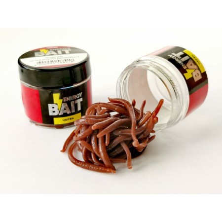 Artificial nozzle Energy Bait "Worm", m, 55 mm, 35 pcs, the color of the earthen