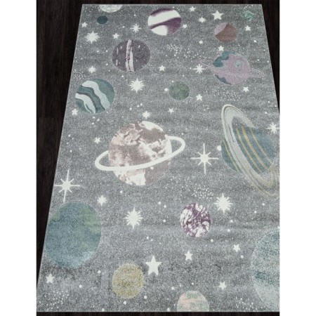 Rectangular carpet Merinos Sofit, size 80x150 cm, Gray color-1