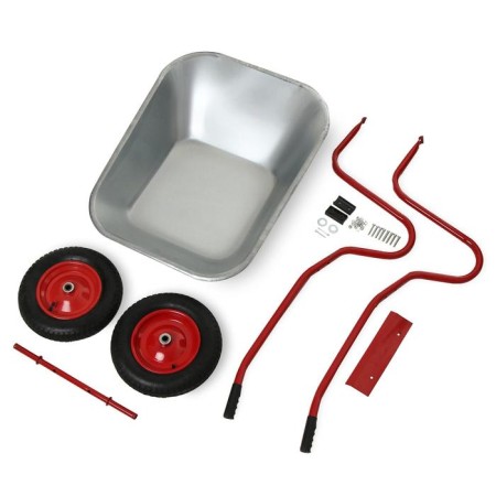 Garden car, two -wheeled: cargo/p 120 kg, volume of 85 l, red handles-6