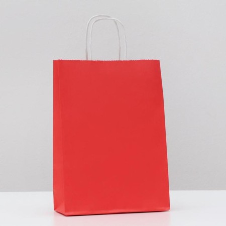 Package gift craft red, 18 x 8 x 25 cm