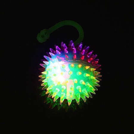 Ball "Hedgehog", light, with a squeak, 6.5 cm, Mix colors-3