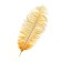 Feather for decor, length: from 45 to 60 cm, mustard color