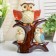 Souvenir Ceramics "Three owls on a tree" 24.5x19x6.5 cm