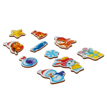 New Year's puzzle. Velcro "New Year! Dress the Christmas tree "-9