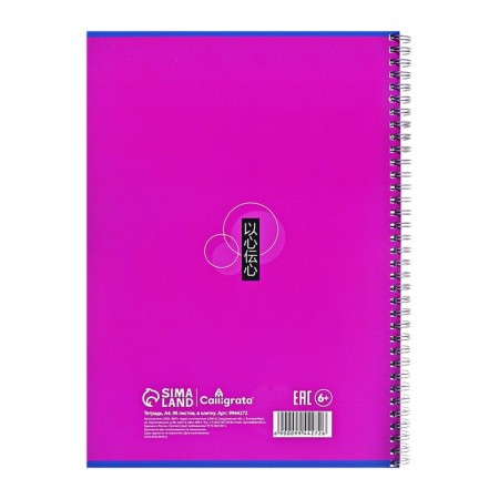 Notebook on the crest Calligrata "Cyberpank guy", a4, 96 sheets in a cage, cover Cover Cardboard, Twin Lum-3