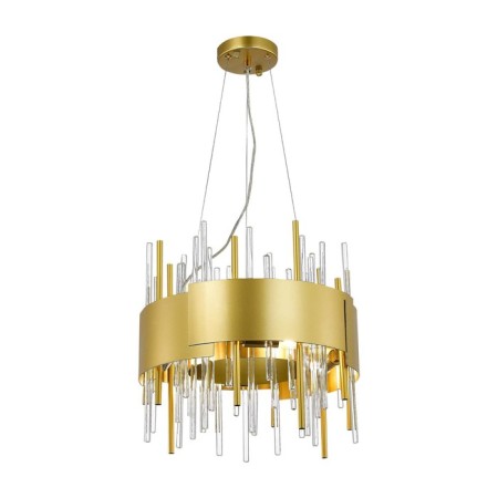 Suspended chandelier ST LUCE. SL1633.203.08. Olvera. 8x40 watts, E14, 40x40x37 cm, matte gold color-4