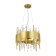 Suspended chandelier ST LUCE. SL1633.203.08. Olvera. 8x40 watts, E14, 40x40x37 cm, matte gold color