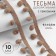 Decorative braid with pompons, 25 ± 5 mm, 9.1 ± 0.5 m, coffee color