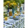 Mayolika tablecloth, size 140x220 cm, blue color