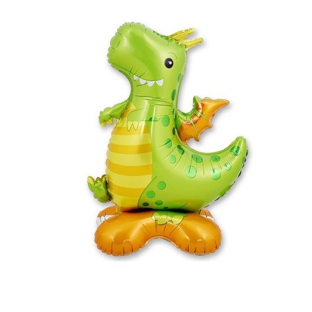 Foil ball 20 "Dear Dino", on a stand, under the air