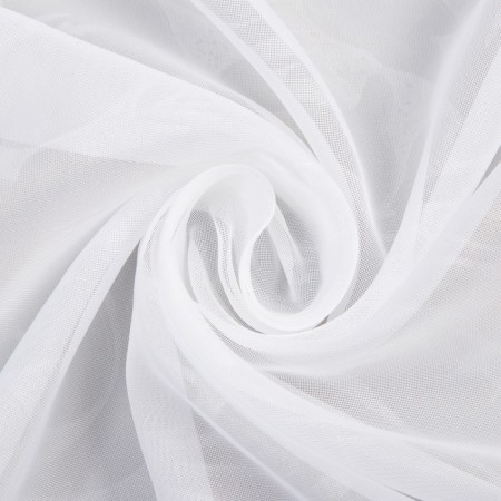 Witerra curtain with embossing a monogram 300x260cm, white, veil, PE100%-2