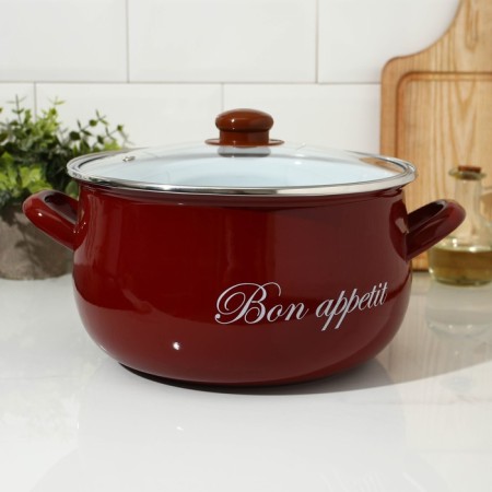 Poster "Bordeaux", 5.7 l, glass cover, induction, burgundy color