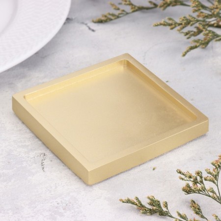 Square Square from gypsum, 10x1.5cm, gold-1