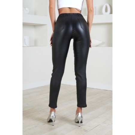 Women's pants on elastic band Eliseeva Olesya, size 58, black color-4