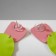Earrings Metal "brightness" geometry, a crumpled circle, the color of the light pink