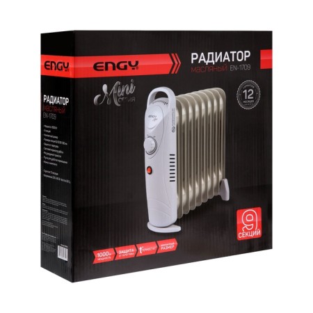 ENGY EN-1709 heater, oil, 1000 watts, 9 sections, white-7