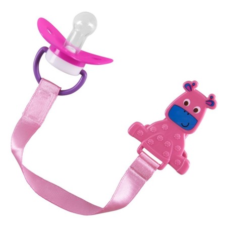 Nipple - Silicone dummy classic, with a chain and clothespin, from 0 months., Mix color-13