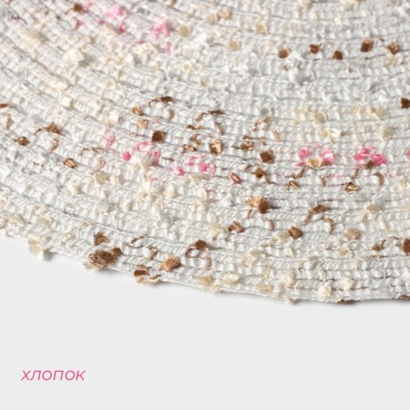 Serving napkin on the table "Serpentine", d = 38 cm, white color-3