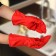 Rubber domestic gloves with a shade of the share, size l, 85 gr, red color