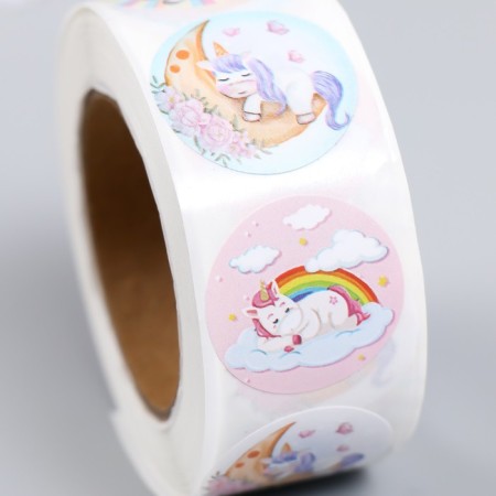 Stick Paper "Unicorn" d = 2.5 cm 500 pcs in a roll 3x6.5x6.5 cm-3
