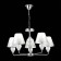 Suspended EVOLUCE lamp. Sle107413-05. Dalida. 5x60 watts, E14, 65x65x41 cm, chromium color