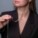 Choker "ice" attractive, white color in silver, 54.5 cm