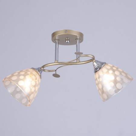 Lamp ceiling Sollar 52x25x26, 2x60W E27, gold, chrome-1