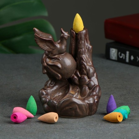 Set of incense on the stand "Bird" 9x9x12cm-2