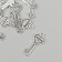 Decor Metal for creativity "Key to the heart - love" 1.1x2.5 cm