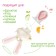 Nibbler for feeding, with silicone mesh "Bunny", rotating piston, pink color