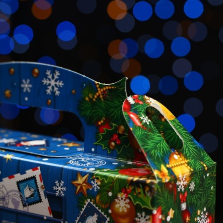 Gift box "Mail with bullfinches", 26 x 7 x 23 cm-4