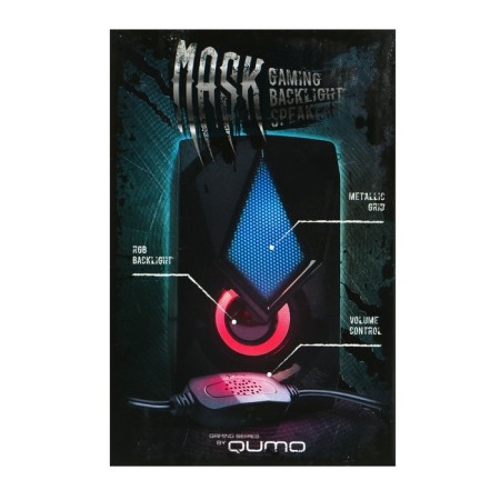 Computer speakers 2.0 Qumo Mask AS004, 2x5 W, USB, RGB backlight, black-17